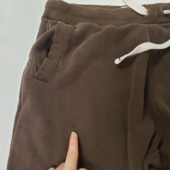 Aeropostale Mens Y2K Thick Athleisure Sweatpants Size L Brown Drawstring Gym - Picture 9 of 16